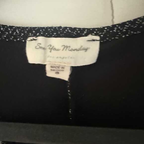 See You Monday | Size S | Black Sparkle Racerback Mini Dress - Picture 7 of 7